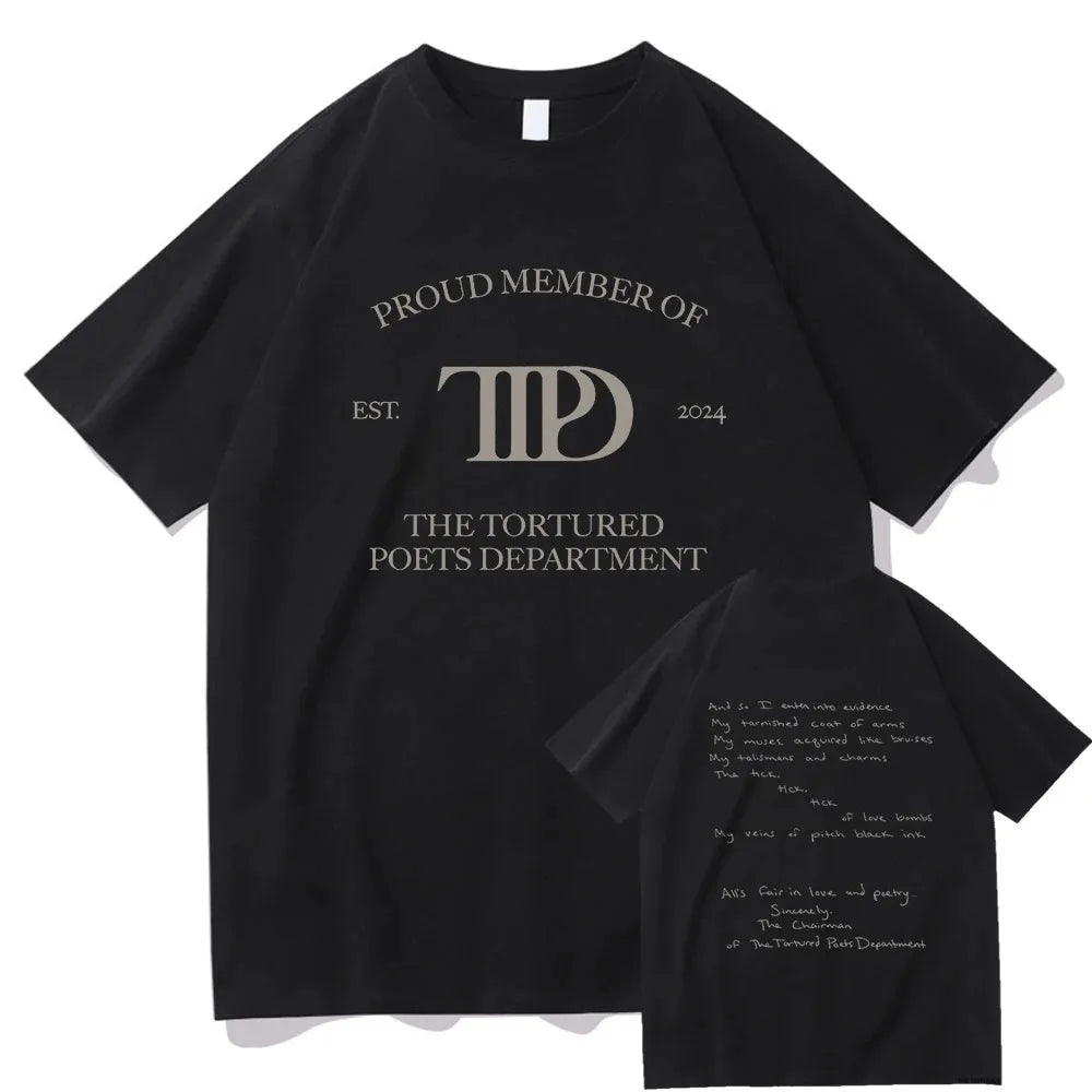 Tortured Poet Department Retro T-Shirt for Women in High-Quality Cotton