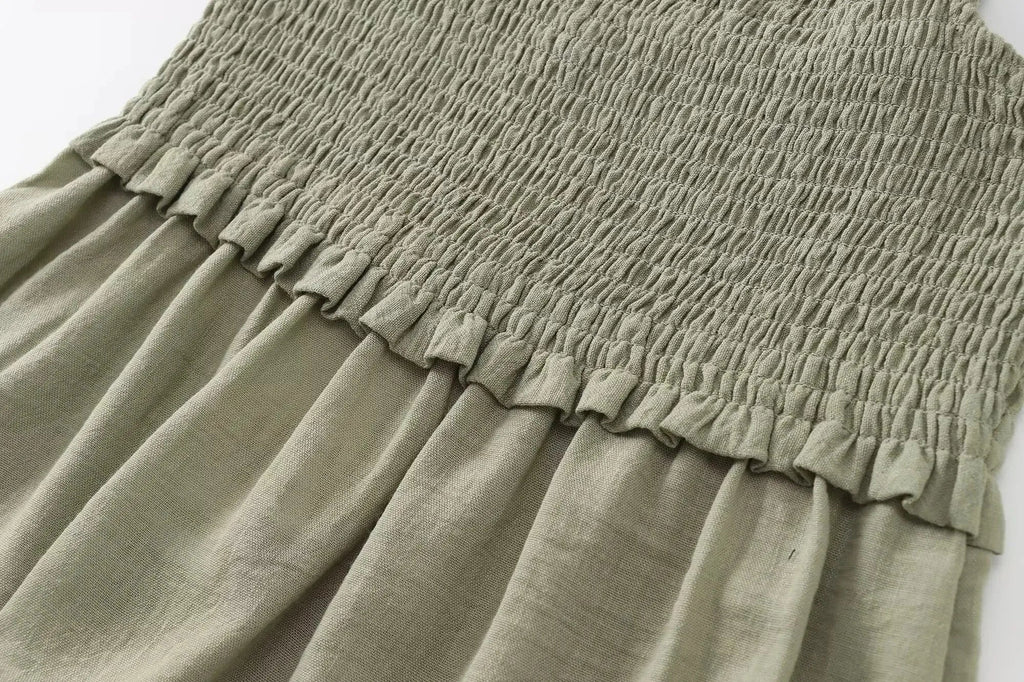 Sexy Backless Halter Dress With Honeycomb Check Pattern