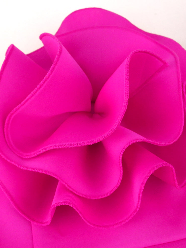 Sexy Off Shoulder Bodycon Dress Floral Ruffles Party Dress