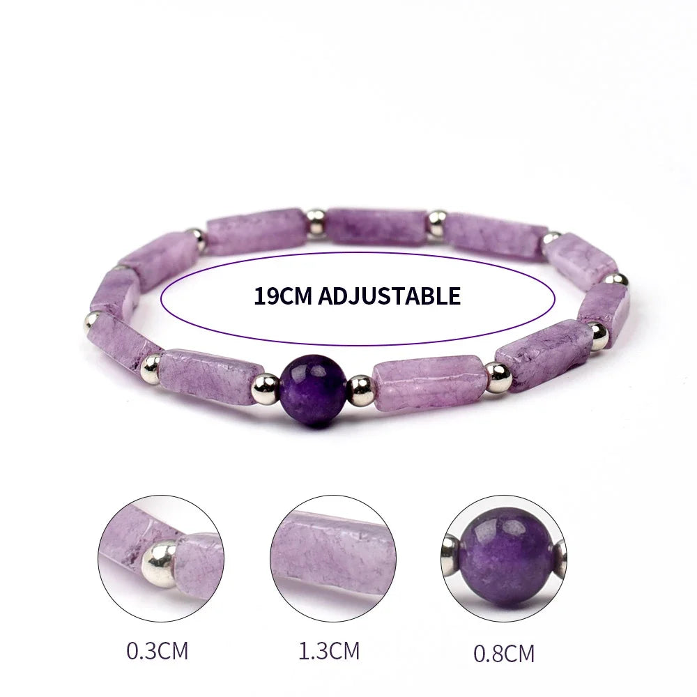 Natural Amethyst Slimming Bracelet for Women with Healing Energy for Weight Loss and Fatigue Relief