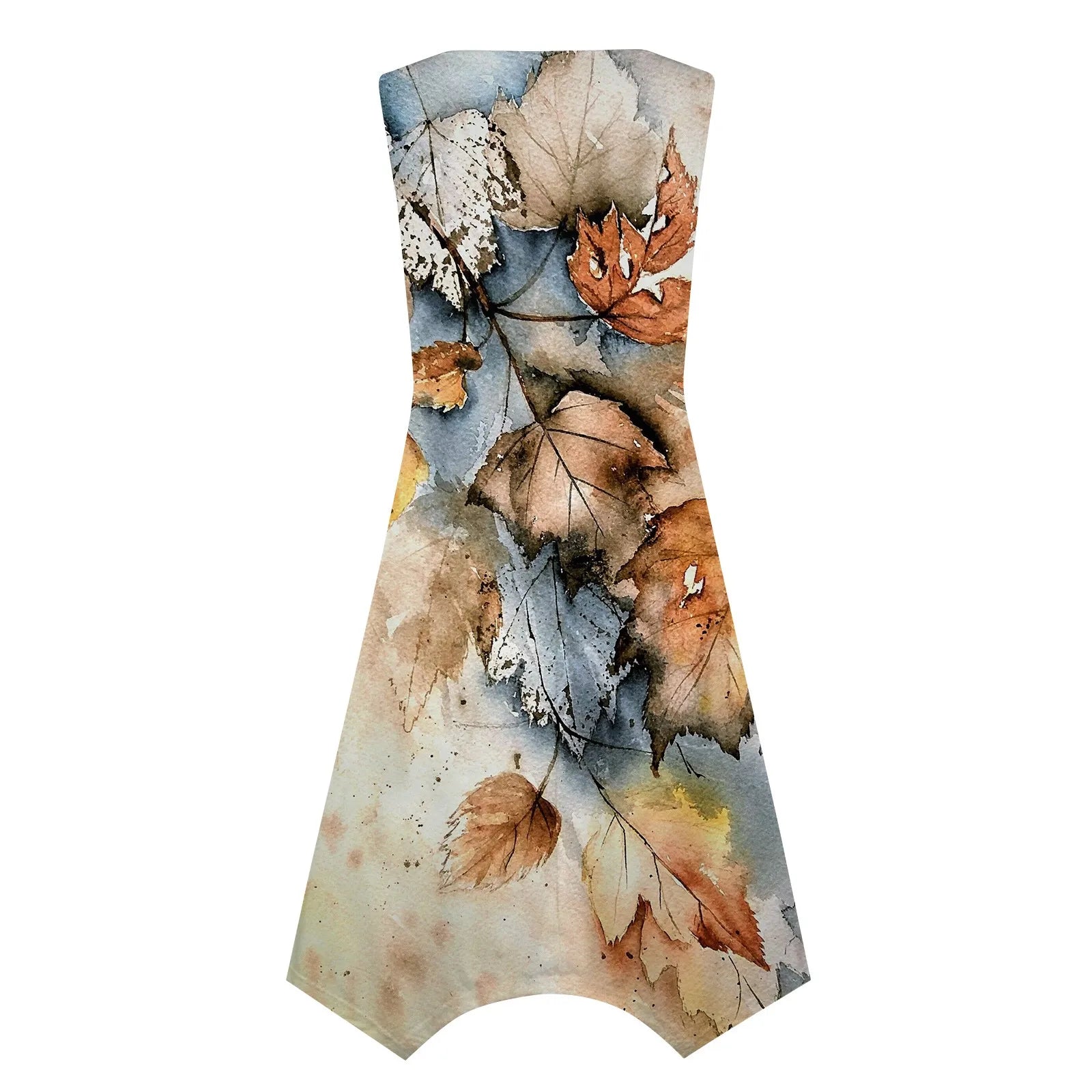 Y2K Style Sleeveless Midi Dress With Irregular Hem Design