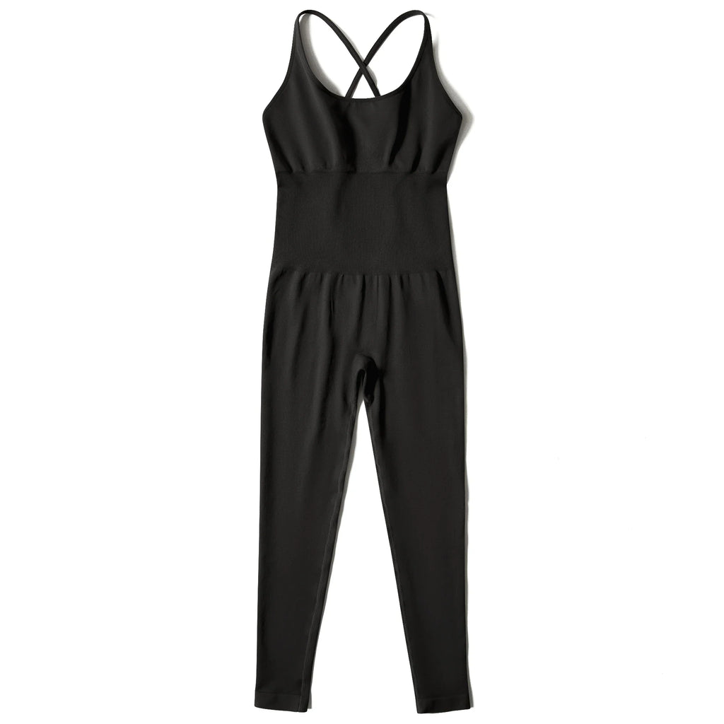 Solid Sexy Sleeveless Jumpsuit for Women Summer Backless Bodycon Romper Casual Playsuit Trendy Sportswear Streetwear