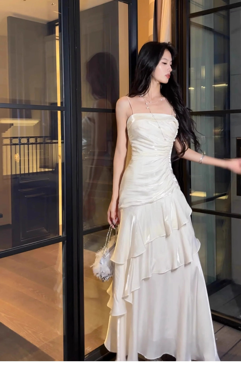 Elegant Spaghetti Strap Long Dress For Women Prom Gown