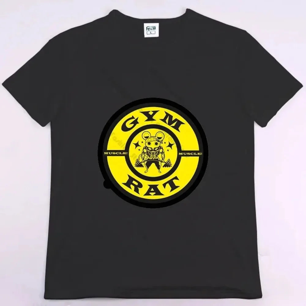 Buns of Steel Funny Gym Rat Bodybuilding Oversized T Shirt for Men Casual Short Sleeve Fitness Apparel