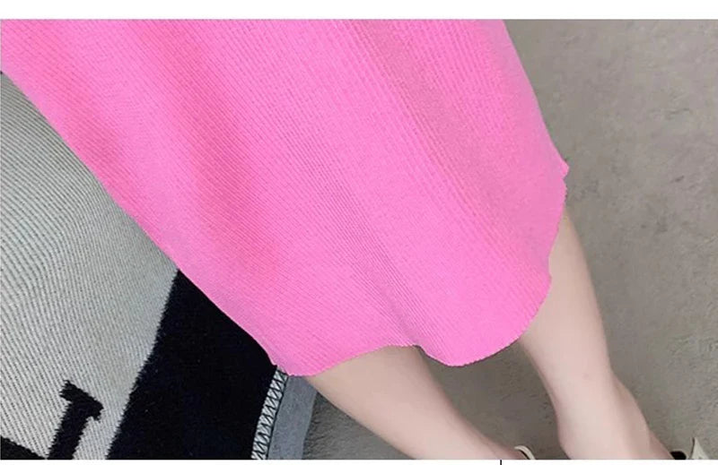 Elegant V Neck Knitted Bodycon Wrap Dress For Women Midi