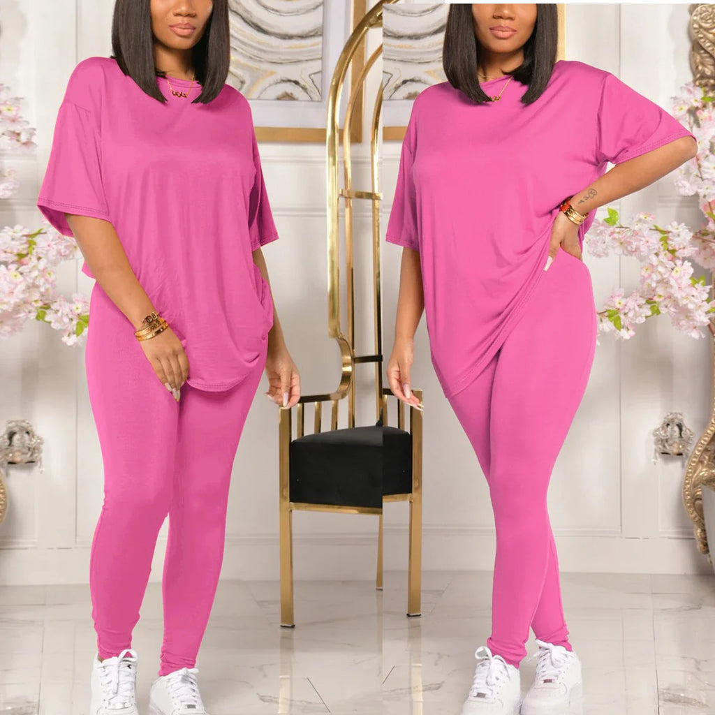 Women's Casual Two Piece Jogger Sets with Sweatshirt and Sweatpants