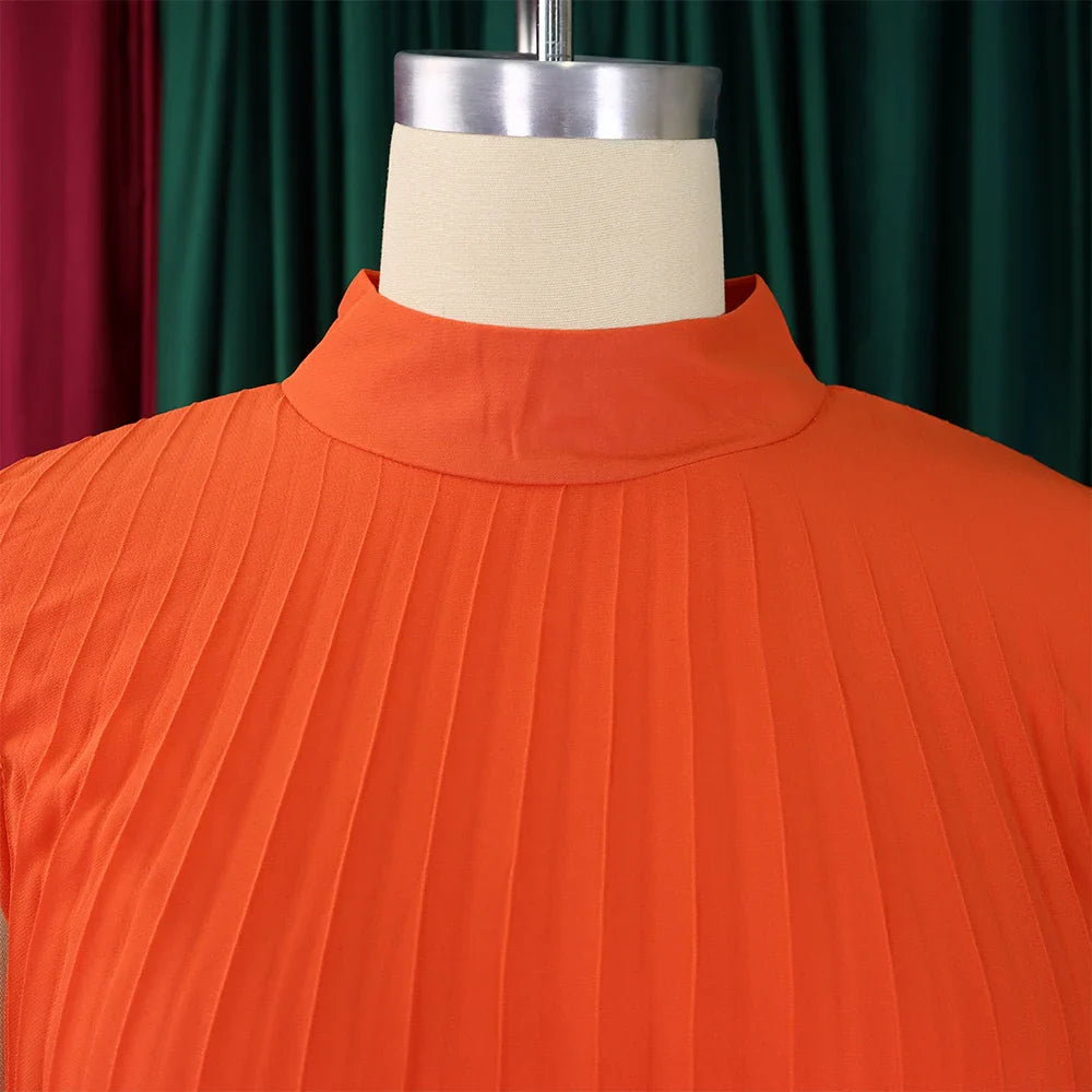 Elegant Chiffon Dress For Women Batwing Sleeve Knee Length