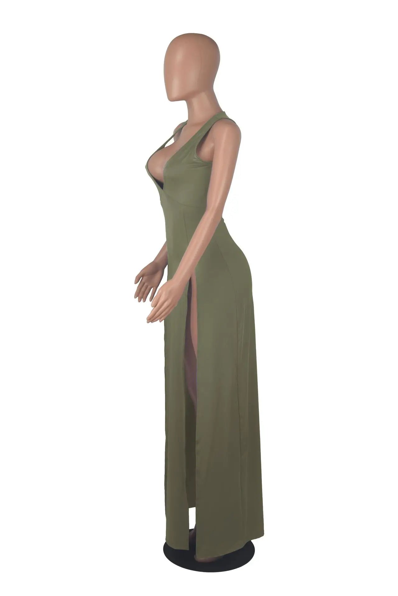 Backless V Neck Maxi Dress for Elegant Party Night