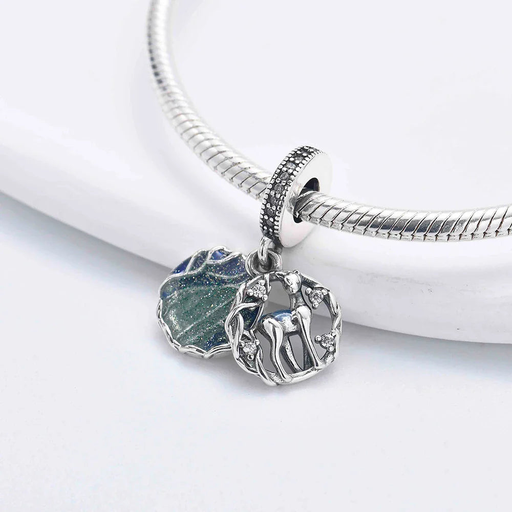 925 Sterling Silver Hat Flower Fairy Charm Bead for DIY Jewelry Bracelets and Pendants