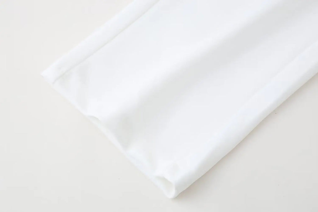 Women's Summer 2-Piece Set Solid Color Puff Sleeve Shirt and Zipper Mid-Rise Street Pants