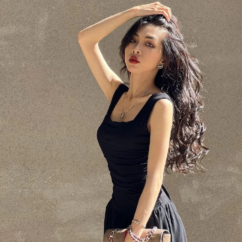 Elegant Ruched Bodycon Maxi Dress for Summer Party Wear