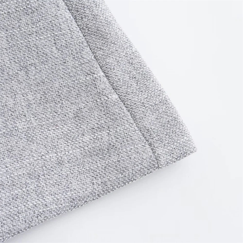 Womens Double Breasted Blazer And Trousers Two Piece Set