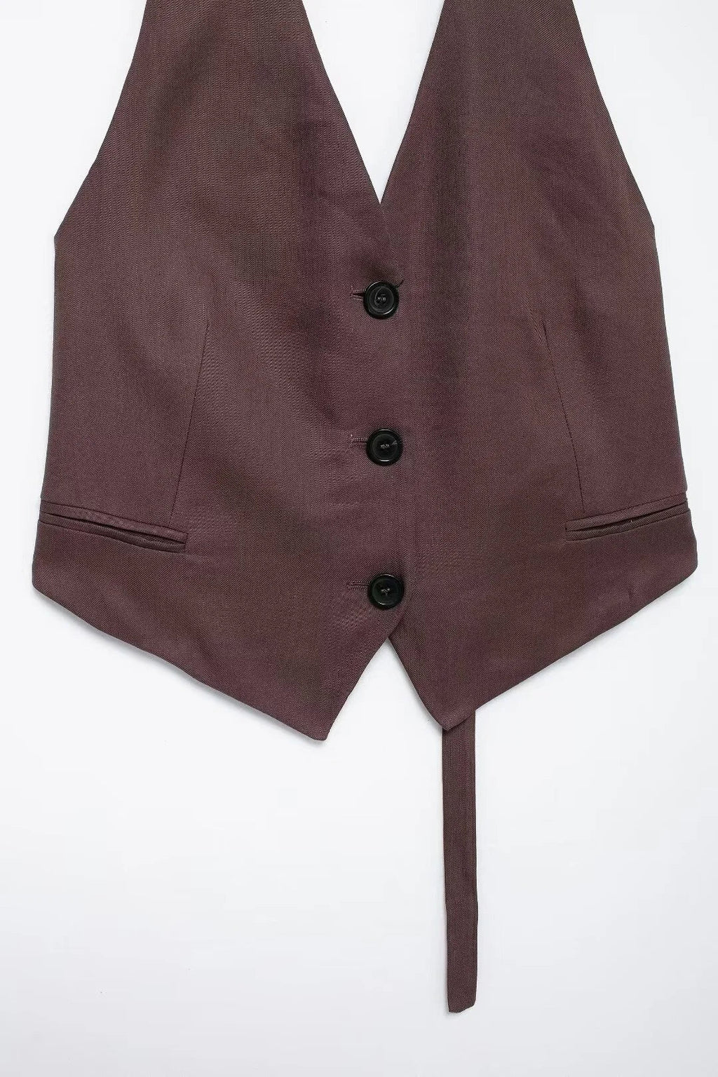 Vintage Chic Womens Suit Set Halter Vest With Loose Pants