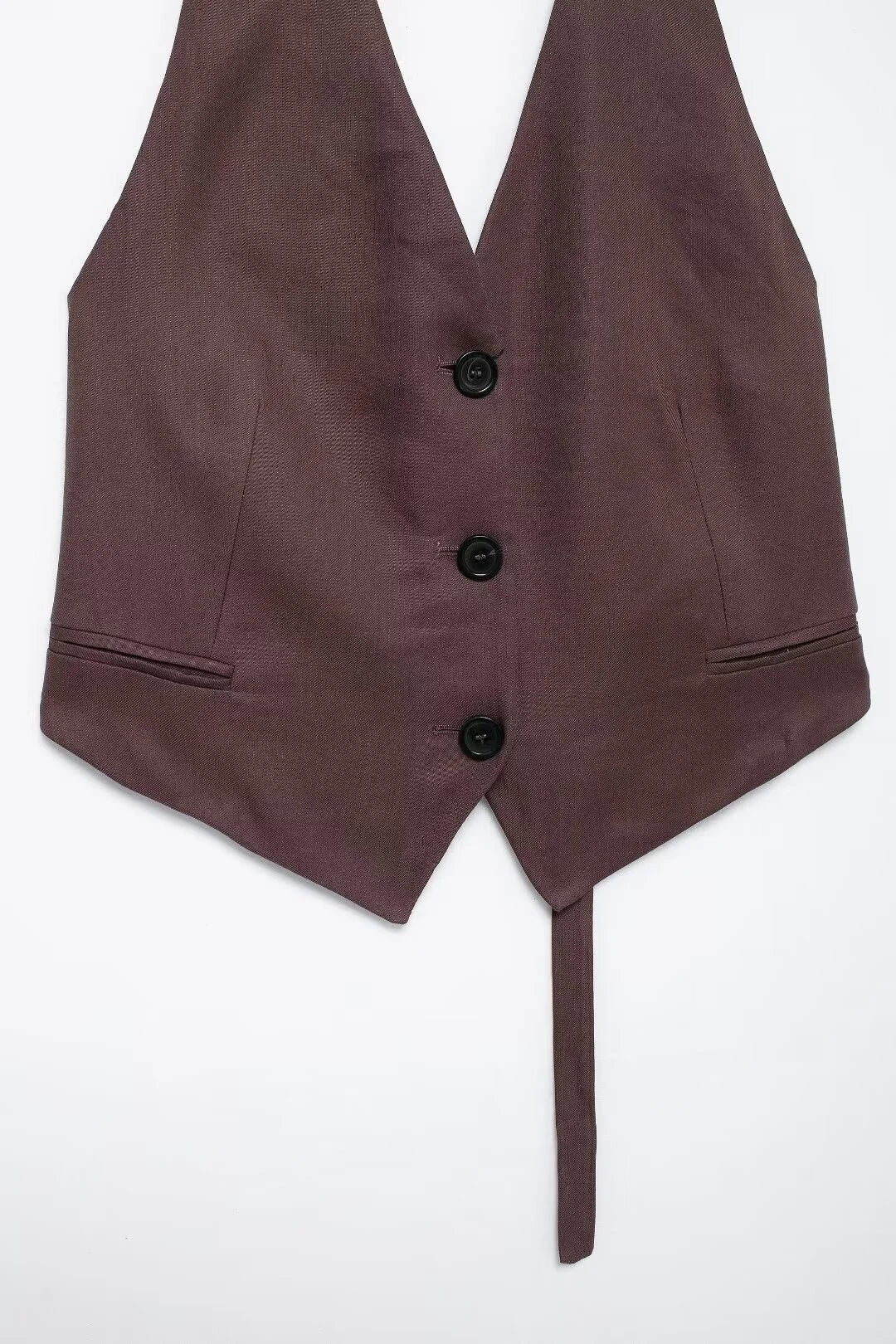 Vintage Chic Womens Suit Set Halter Vest With Loose Pants