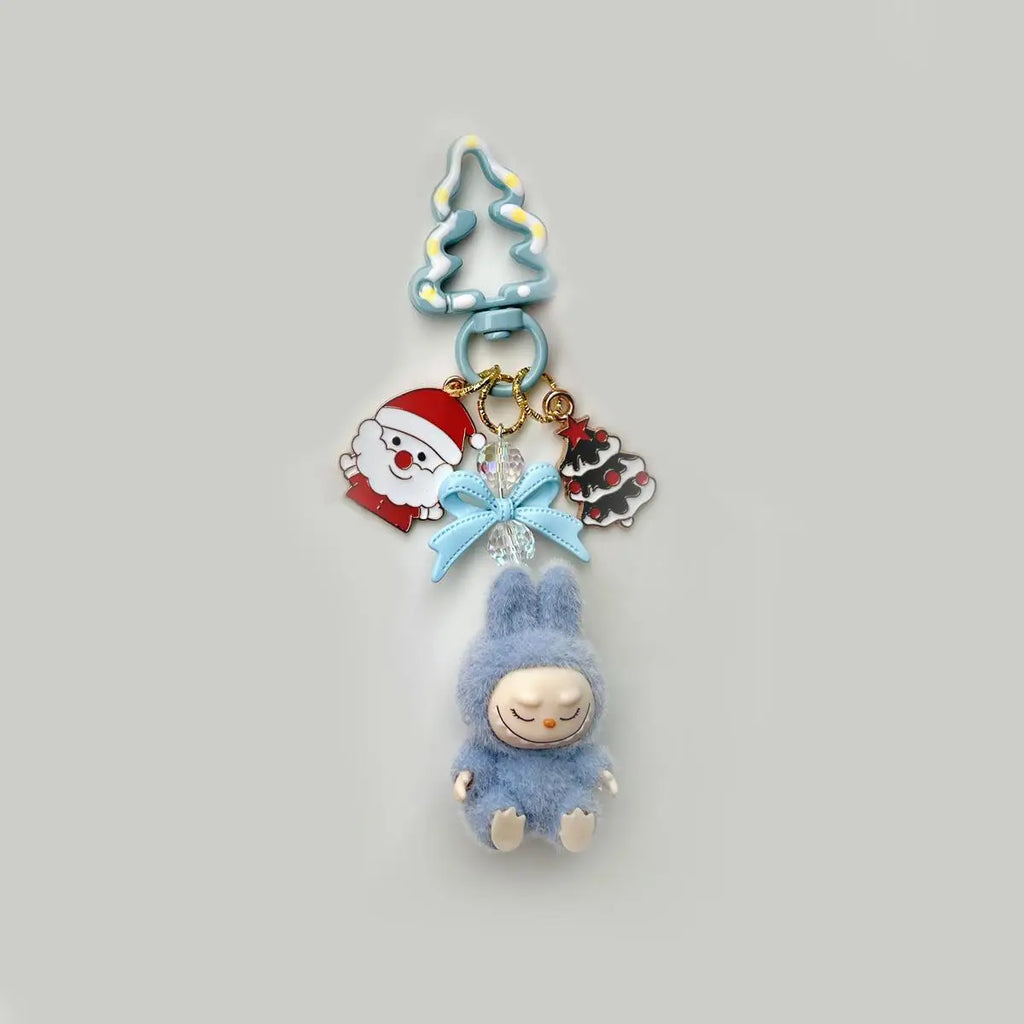 Mini Keychain Cartoon 3D Doll Pendant for Students School Bags and Car Keys