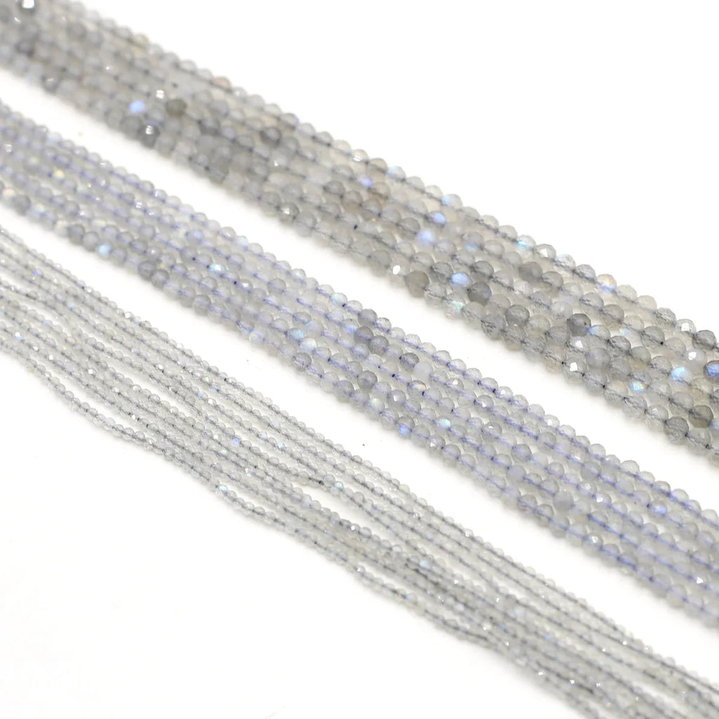 Natural Flash Labradorite Round Faceted Spacer Beads for Jewelry Making DIY Necklaces and Bracelets
