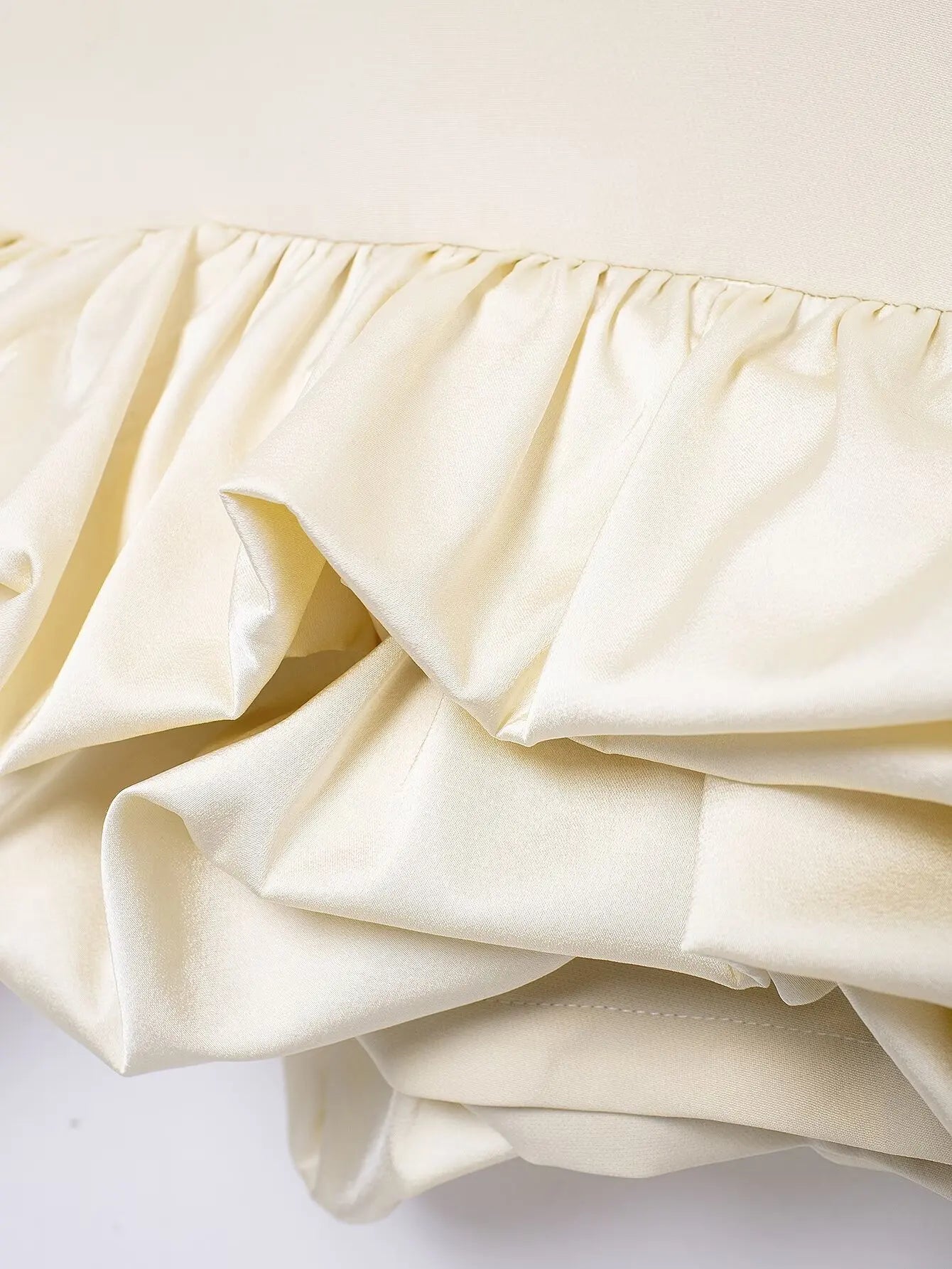 Backless Patchwork Mini Dress For Women Fluffy Hem Party