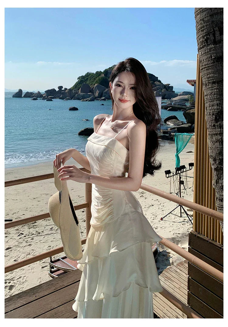 Elegant Spaghetti Strap Long Dress For Women Prom Gown