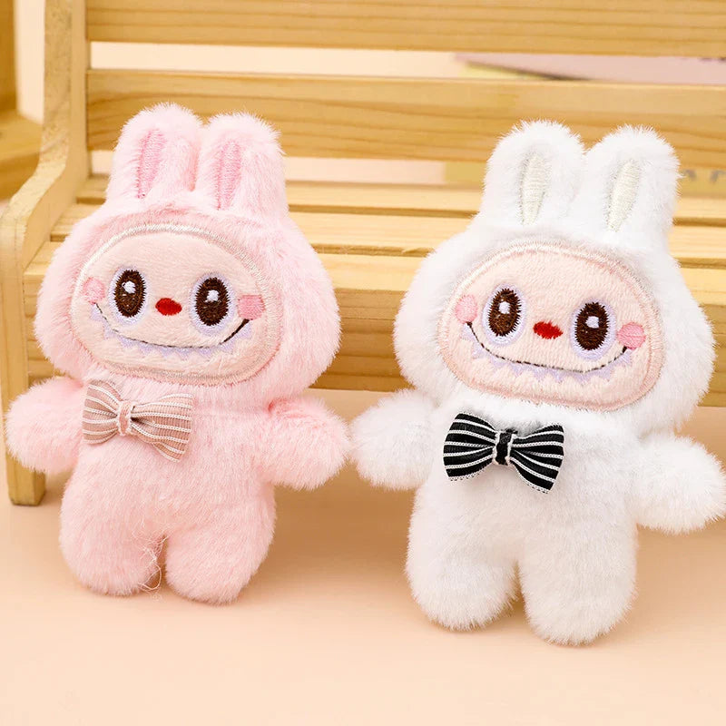 Kawaii Cartoon Labubu Plush Keychain Doll Cute Anime Pendant for Girls Birthday Gifts and Backpack Accessories