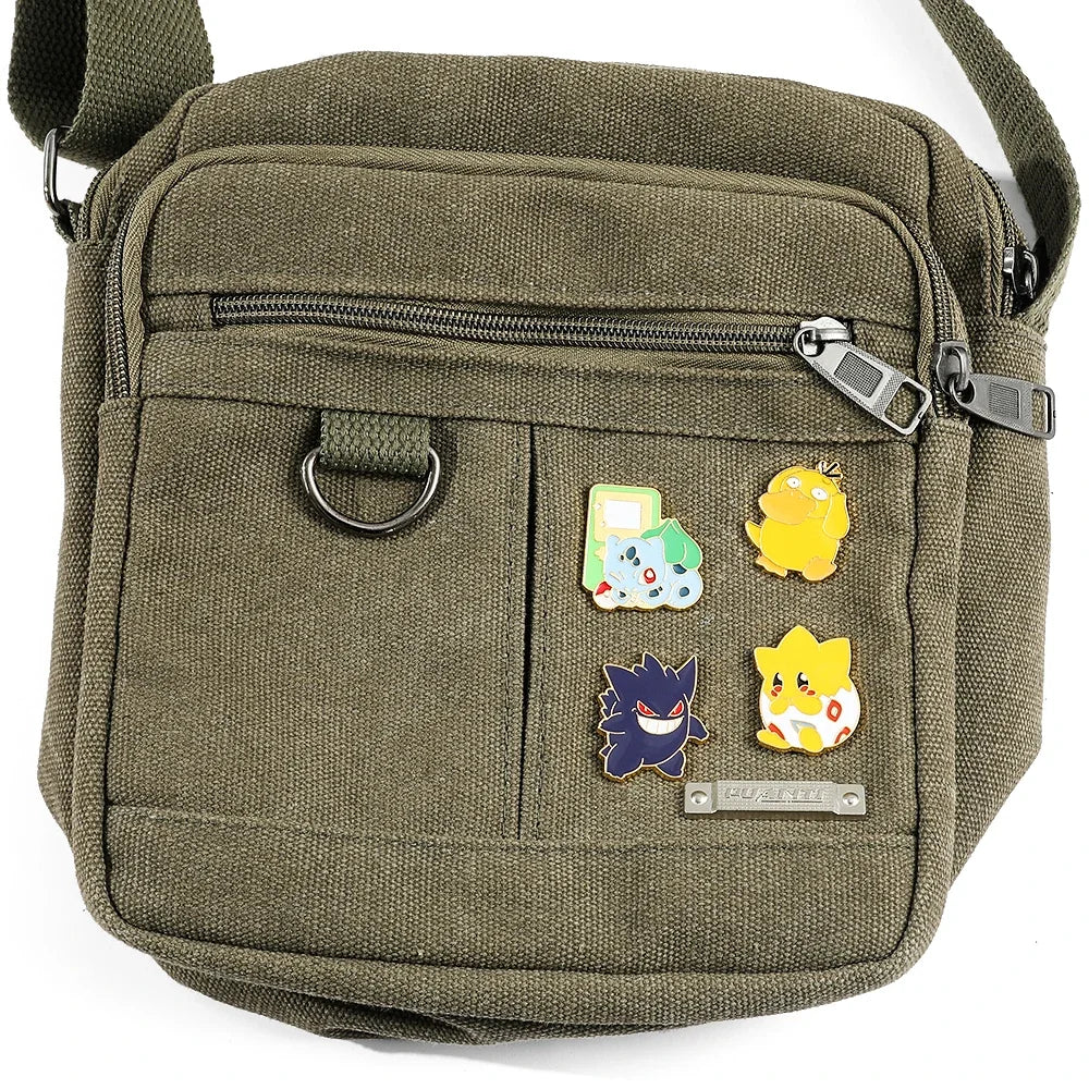 Creative 4 Piece Enamel Brooch Set Featuring Cute Game Console Pikachu Togepi and Charmander Pins for Wallet Backpack and Clothing