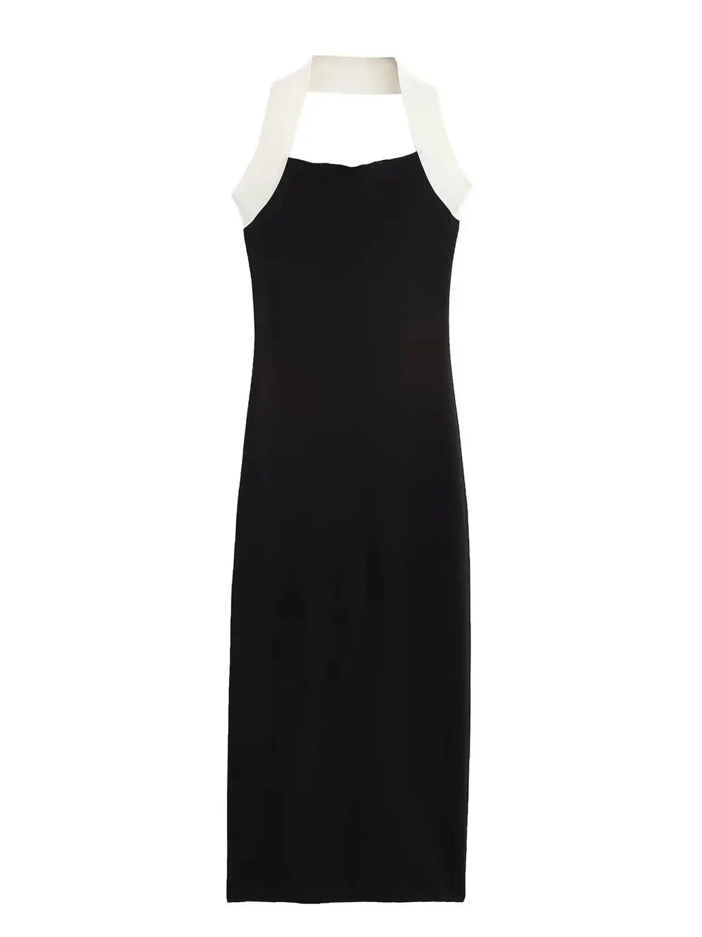 Autumn Knitted Dress With Mock Neck Collar For Women Chic