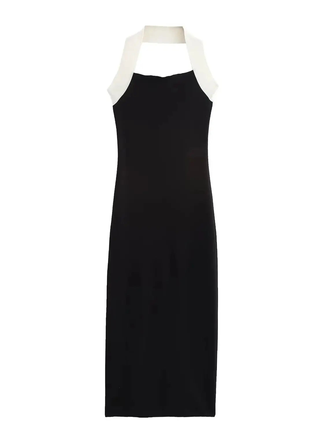 Autumn Knitted Dress With Mock Neck Collar For Women Chic