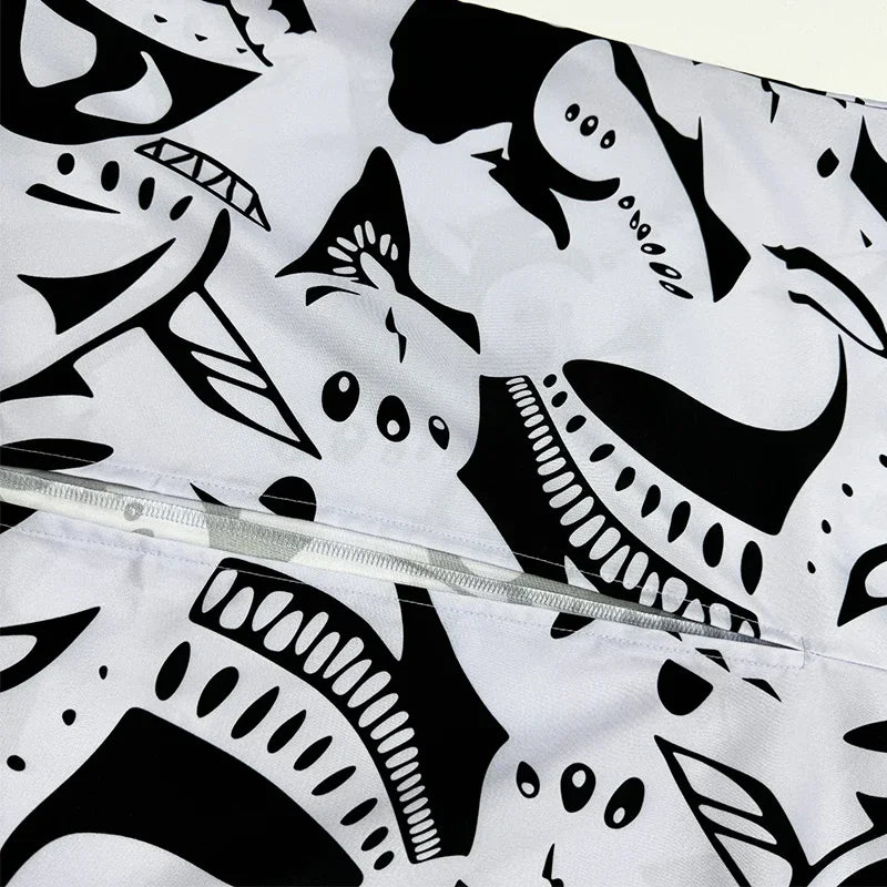 Women Long Printed V Neck Pleated Dress With Slit