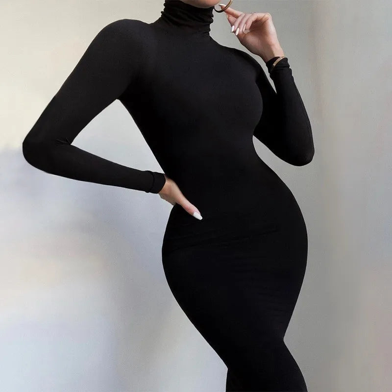 Solid Black Gray Long Sleeve Skiing Jumpsuit for Women Slim Fit Elastic High Waist Fitness Sportwear Romper Streetwear Outfit