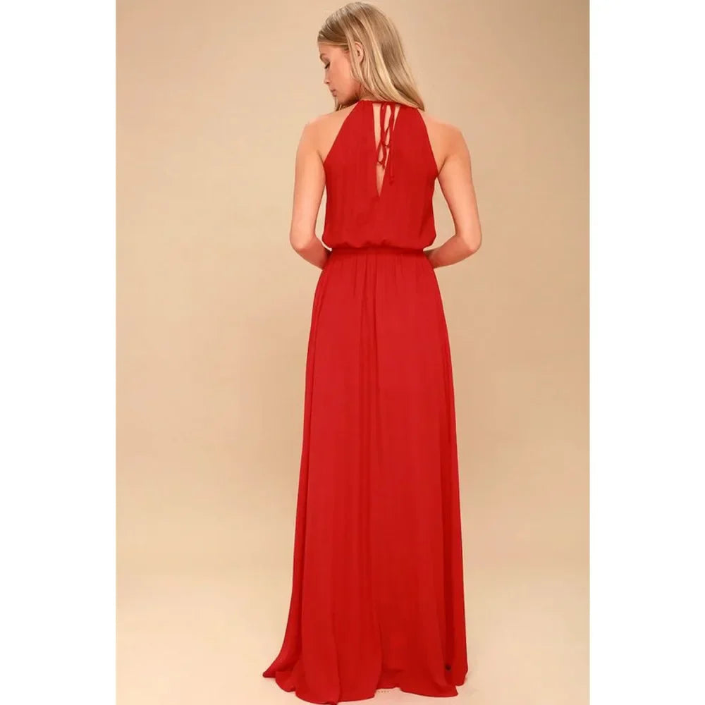 Boho Maxi Dress With High Split For Summer Beach Party