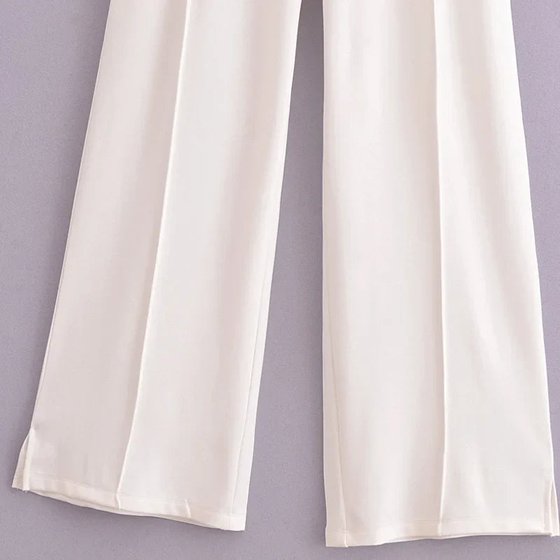 Pleated Long Sleeve Two Piece Pant Set for Women Comfortable Spring Sweatsuit