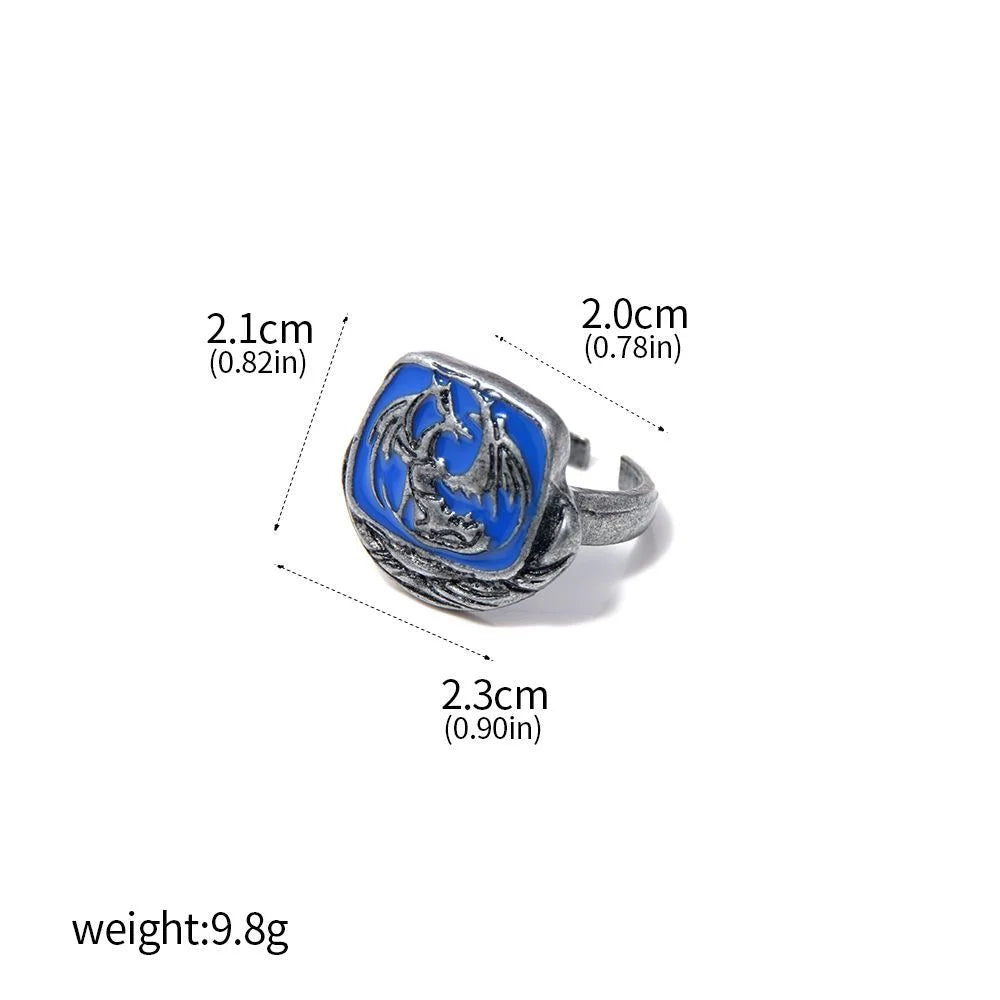 Dark Souls Adjustable Gemstone Ring Chrysanthemum Design for Cosplay Jewelry Accessories