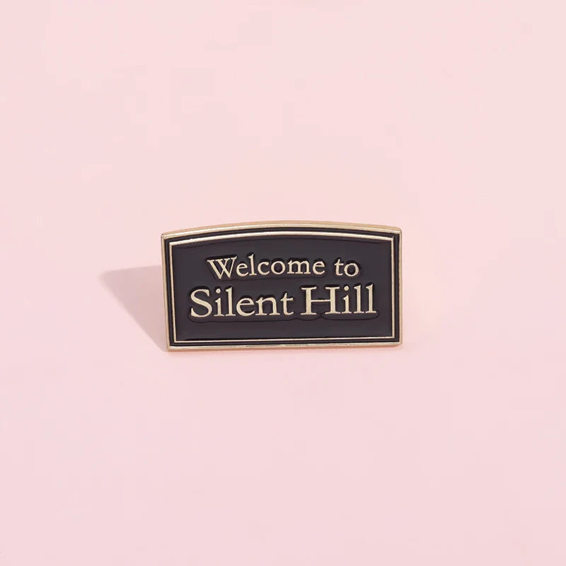 Silent Hill Enamel Brooch Pin Horror Film Badge Metal Lapel Accessory for Punk Style Jewelry