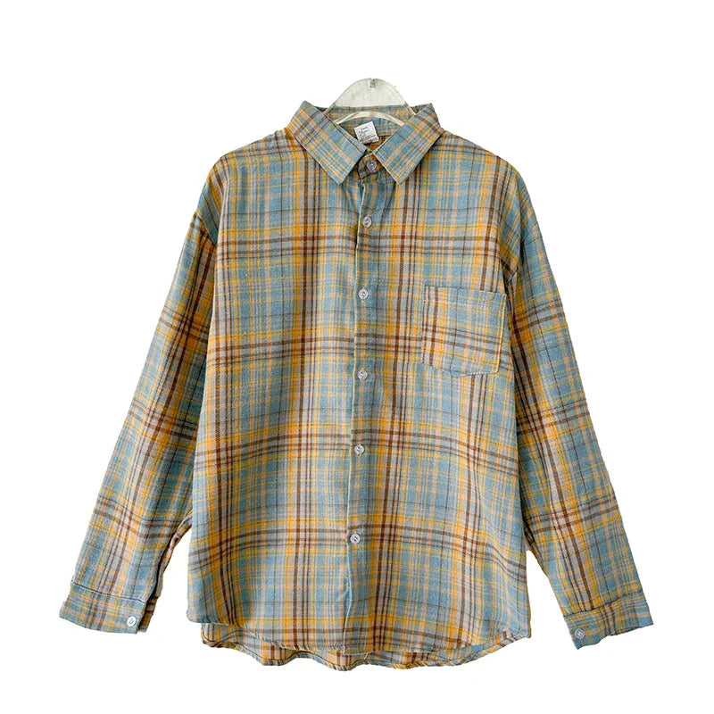 Red Plaid Button Down Shirt for Women and Teens Long Sleeve Collared Checkered Shirt Jacket Casual Fall Winter Christmas Outfit