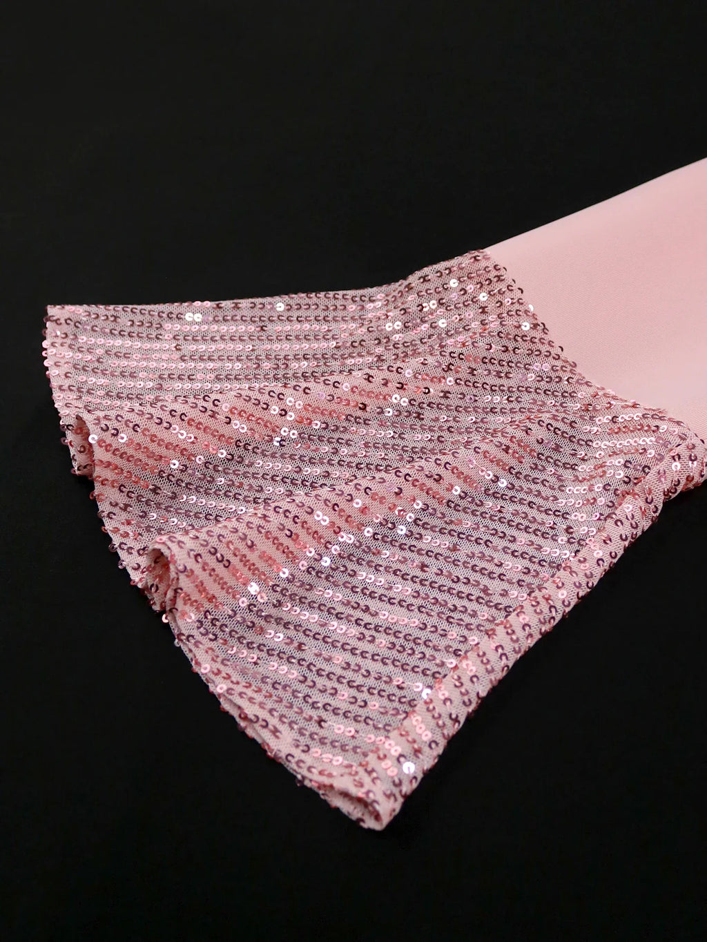 Church Dress for Women Elegant Sequined Long Sleeve Ruffles