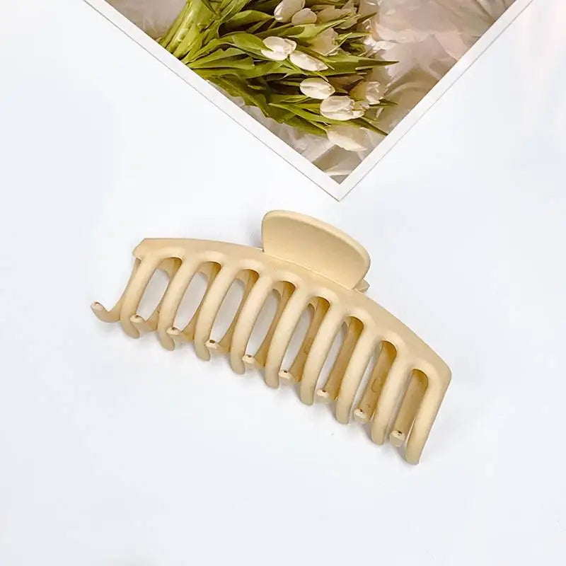 Solid Color Acrylic Wave Hair Claws for Women Versatile Shark Clip Hair Accessories