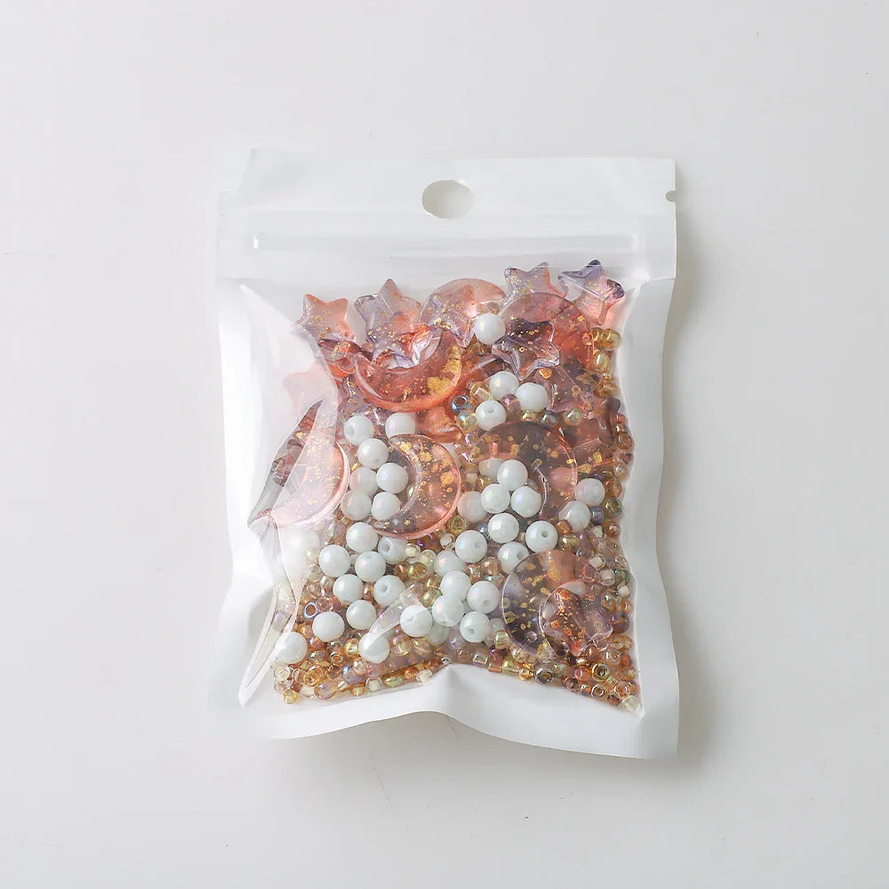 Mixed Star and Moon Crystal Glass Beads for DIY Jewelry Making Craft Bracelets Necklaces and Earrings