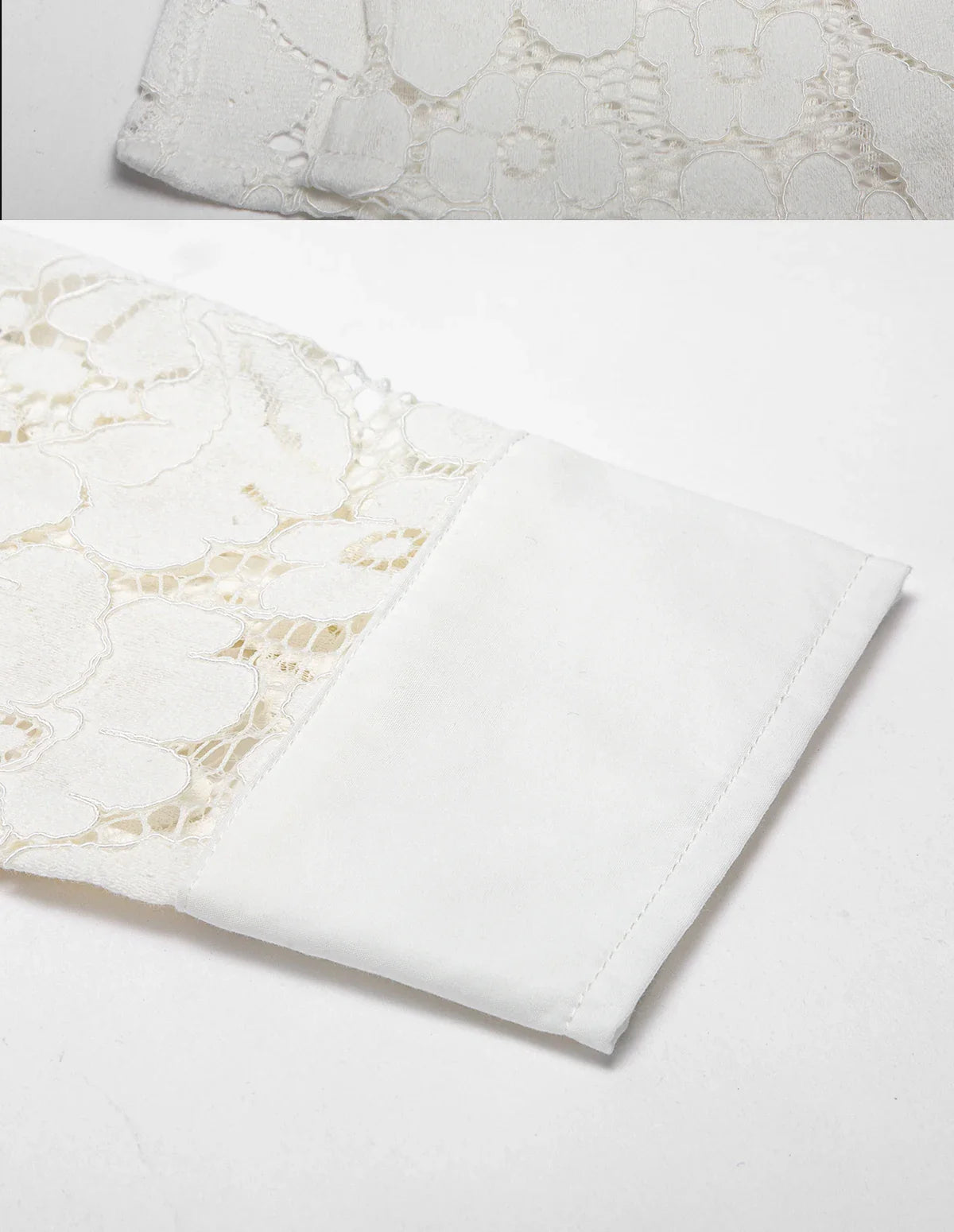 Elegant Women Blouse Lace Hollow Out V Neck Button Down Office Shirt Spring Fashion Top