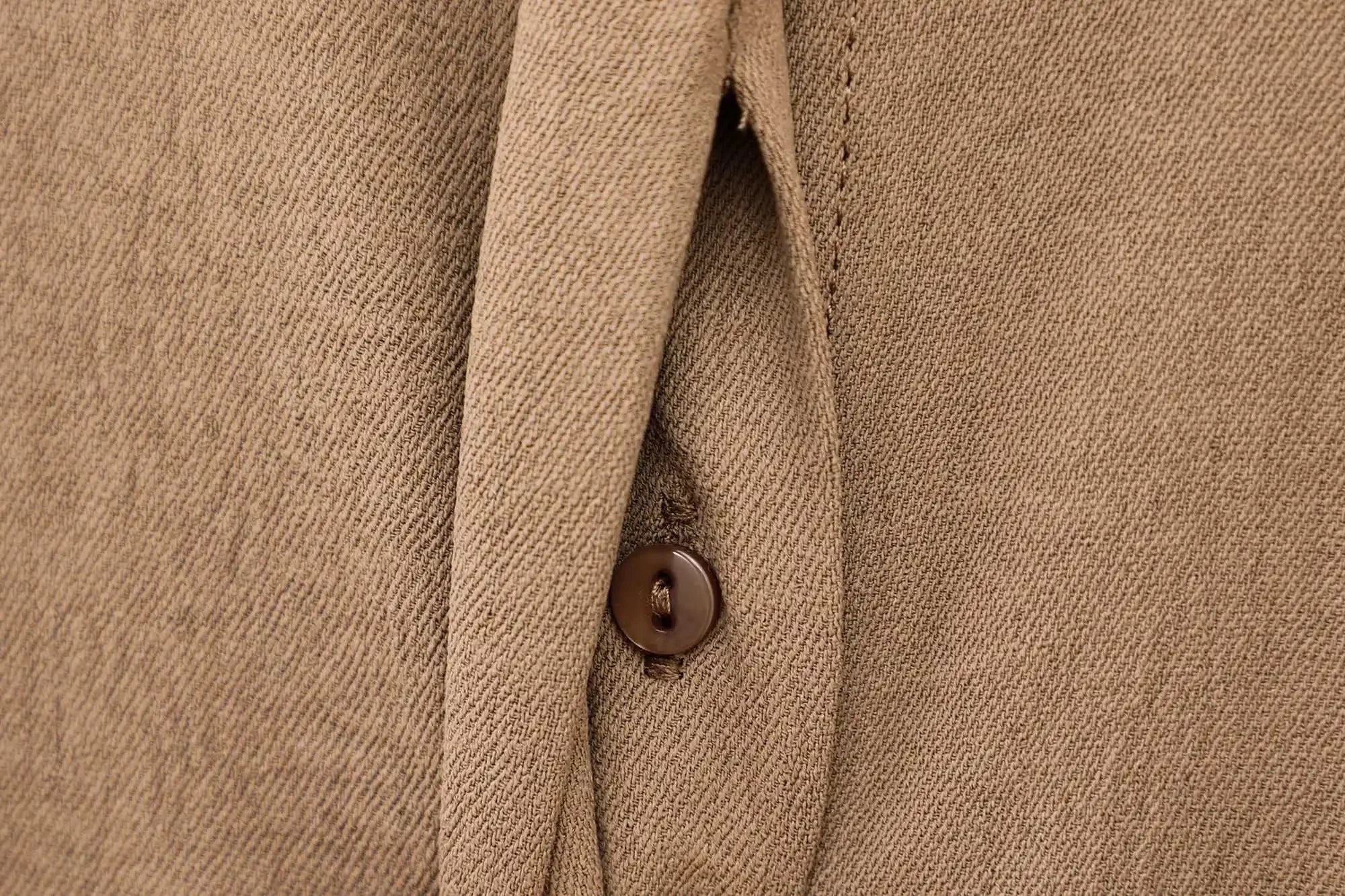 Women's Lace Up Kimono Shirt Top and Elastic Waist Wide Leg Trousers Two Piece Set