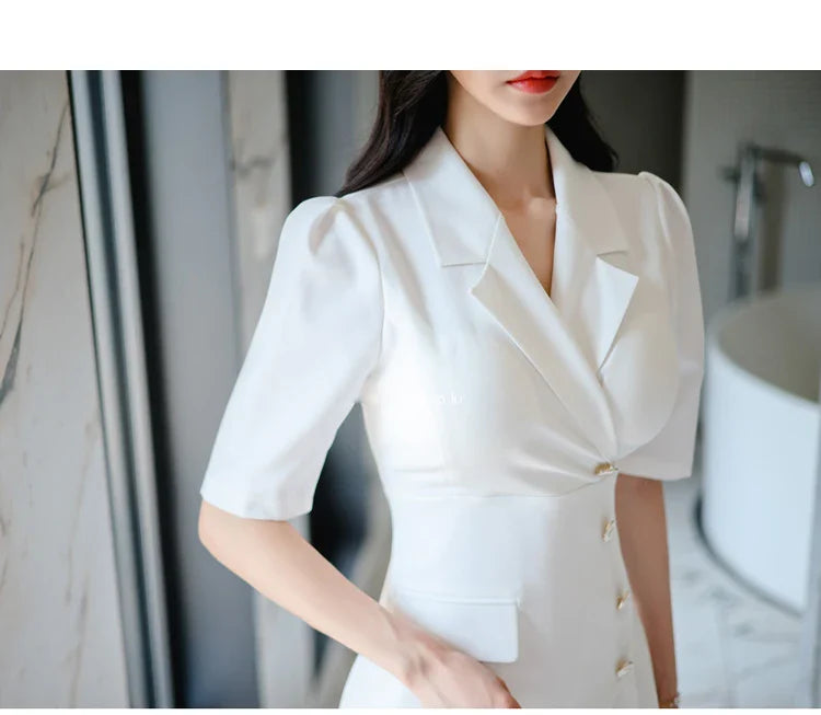 Women's Office Pencil Dress Short Sleeve Sheath Bodycon