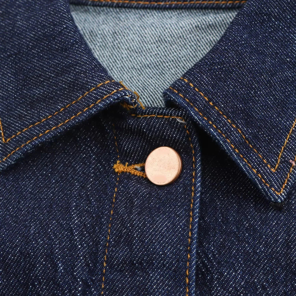 Women's Vintage Denim Streetwear Suit with Sleeveless Vest and Flare Pants