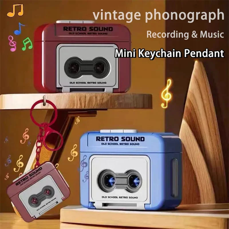 Mini Portable Retro Music Box Keychain Pendant Gift for Friends and Family