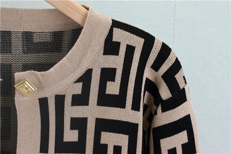 Women's 3 Piece Knit Tracksuit Set with Sexy Vest Long Sleeve Cardigan and Elastic Waist Pants