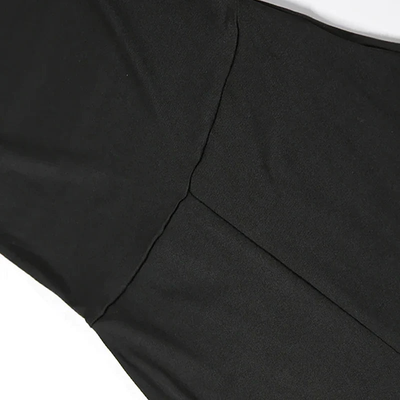 Sexy Black Backless Long Sleeve Bodycon Jumpsuit for Women Slim Fit Flare Pants Casual Streetwear Rompers Autumn Fashion