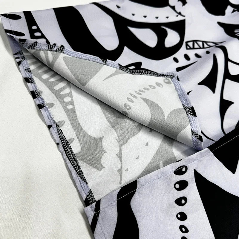 Women Long Printed V Neck Pleated Dress With Slit