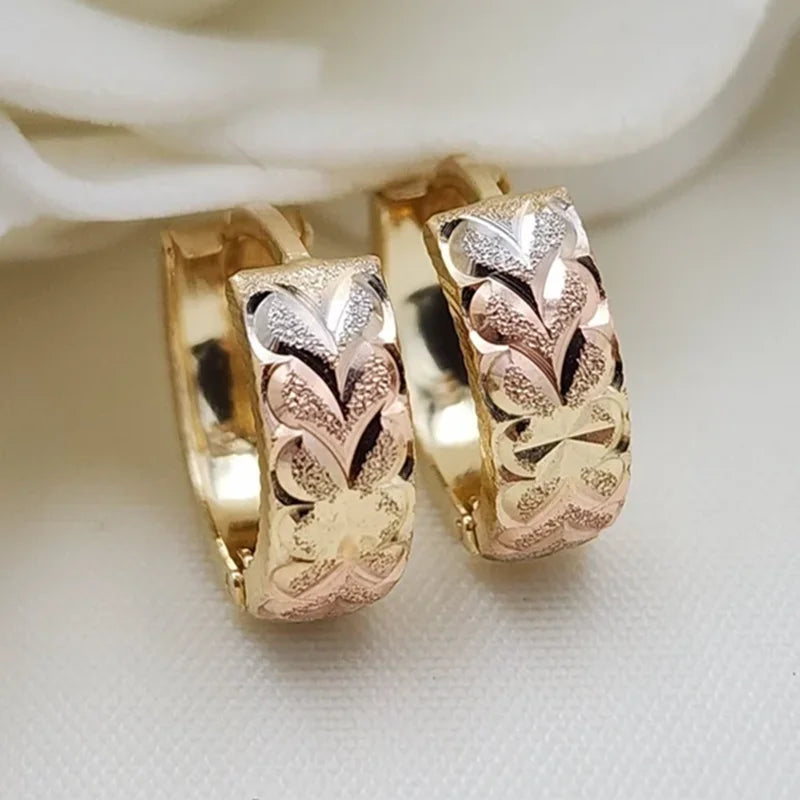 Unique Design Hollow Out Gold Hoop Earrings for Women - Irregular Trendy Jewelry for Weddings and Parties