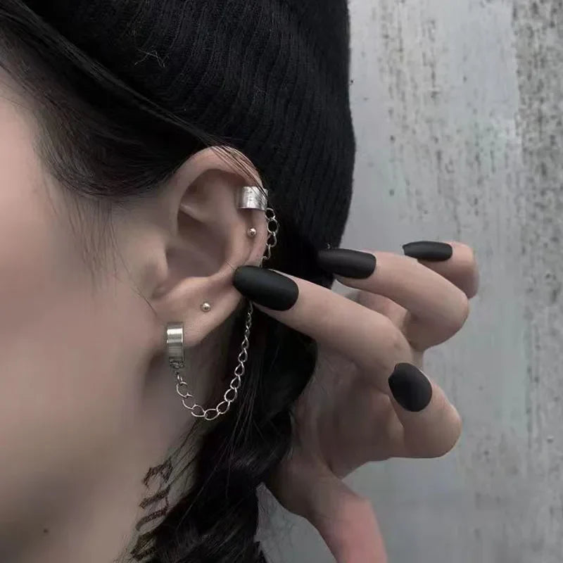 Stainless Steel Painless Ear Clip Earrings Non Piercing Fake Earrings for Men and Women