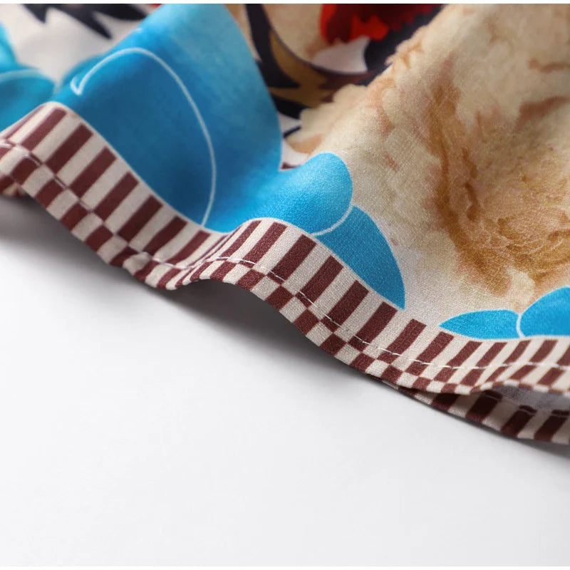 Autumn Women Leopard Print Suit Vintage Single Breasted Wide Leg Pants Set Casual Loose Outfit