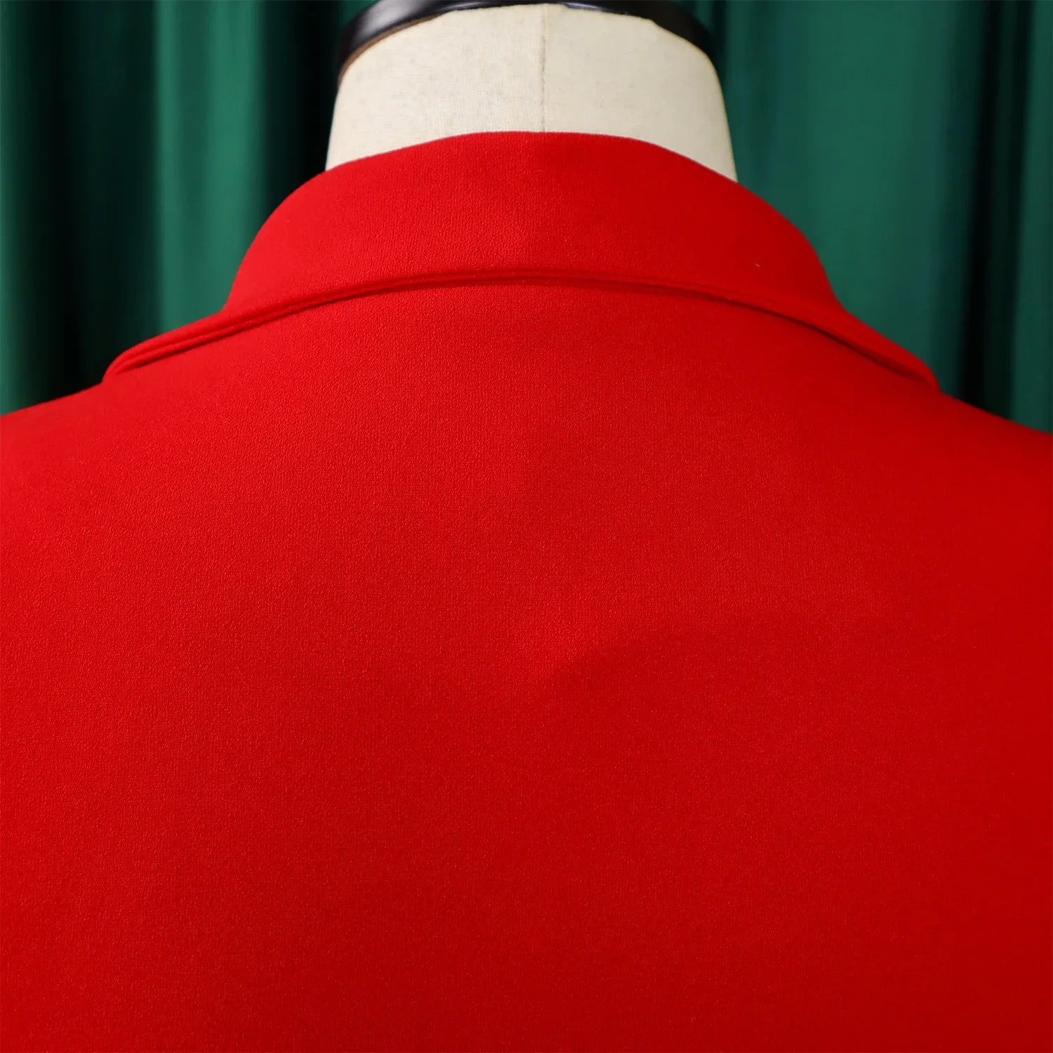 Elegant Blazer Dress For Women Notched Collar Full Sleeve