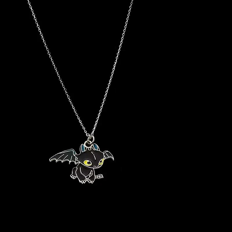 Mini Dragon Taming Toothless Keychain Pendant for Couples Cute Cartoon Backpack Accessory