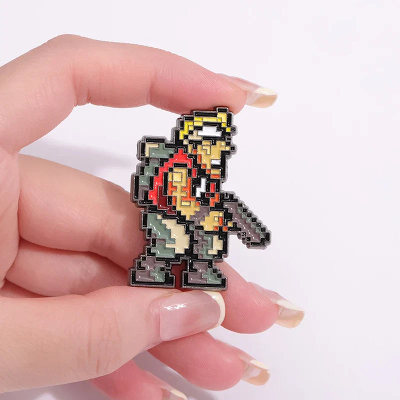 Shooting Game Enamel Pin Cool Brooch for Men Anime Fans Jewelry Accessory
